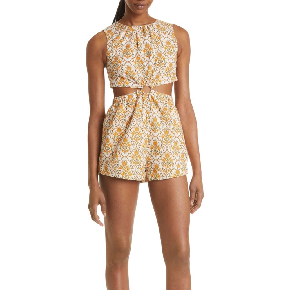 Cami Nyc Chic Multicolor Floral Cutout Romper Size XS